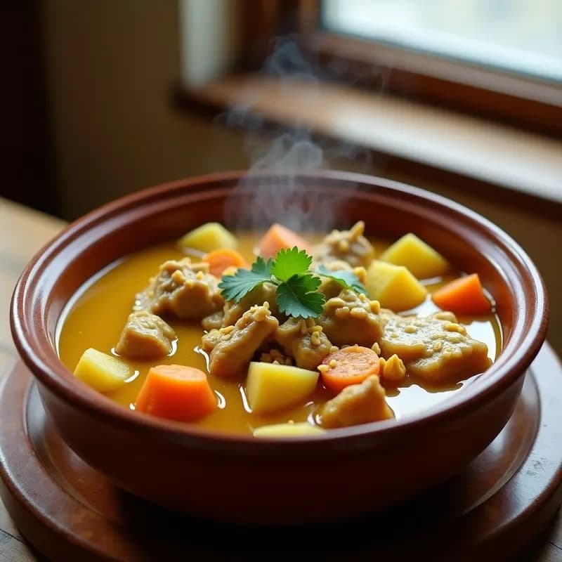 Mochica de Pollo y Maní: Estofado Peruano con Aji Amarillo en Olla Express