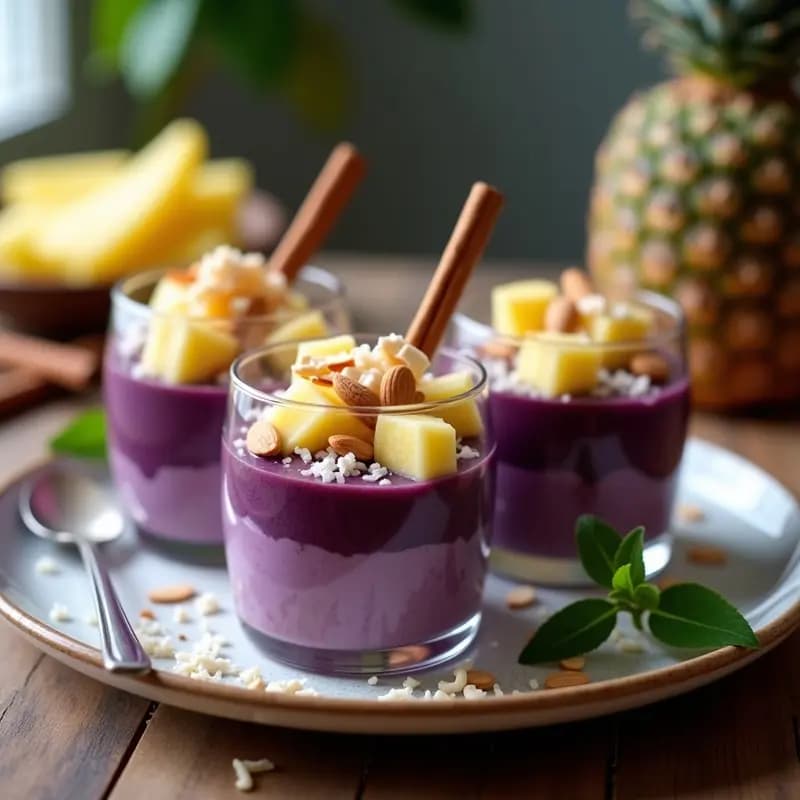 Mochika de Maíz Morado y Piña: Postre Peruano Sin Horno con Toque Tropical