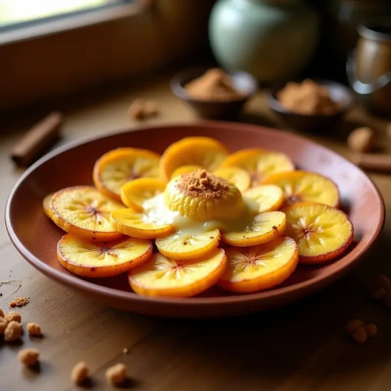 Mochika de Plátano Macho y Queso Campesino: Postre Hondureño en Airfryer