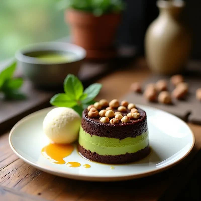 Moelleux de Chocolate y Matcha: Postre Francés Esponjoso y Sin Harina en Microondas