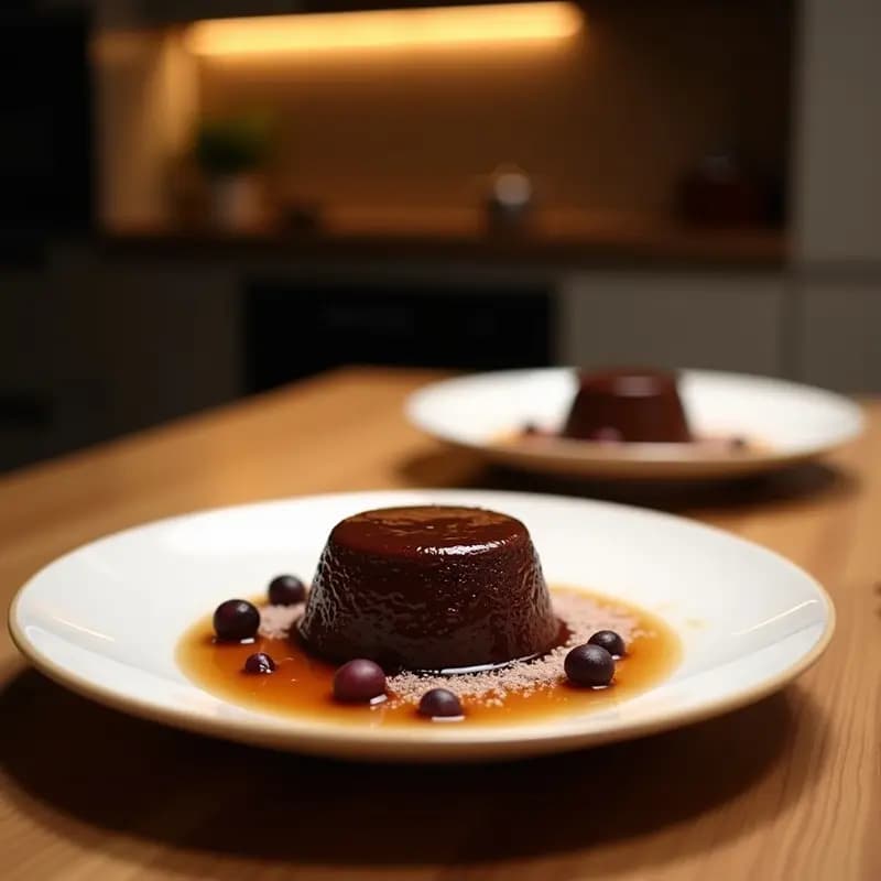 Moelleux de Chocolate y Remolacha: Postre Francés Sin Harina con Glaseado de Avellana