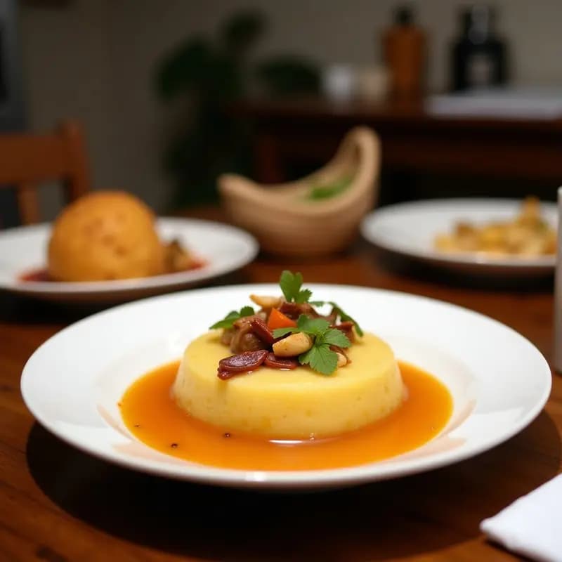 Mofongo Puertorriqueño con Bacalao y Caldo de Coco: Receta en Olla Lenta
