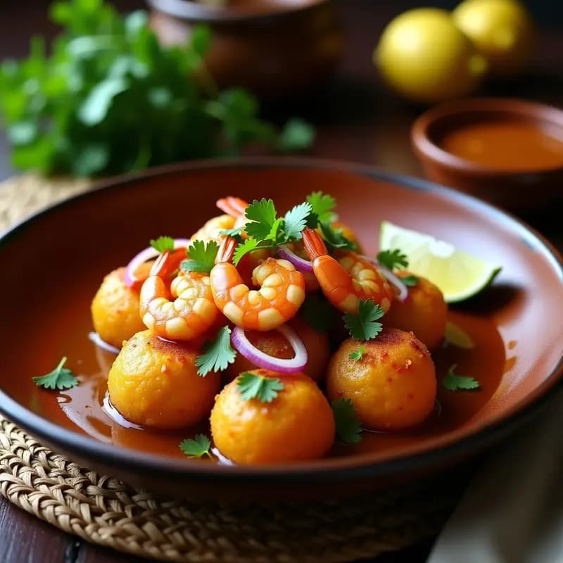 Mofongo Puertorriqueño con Camarones al Ajillo: Receta del Caribe con Toque Gourmet