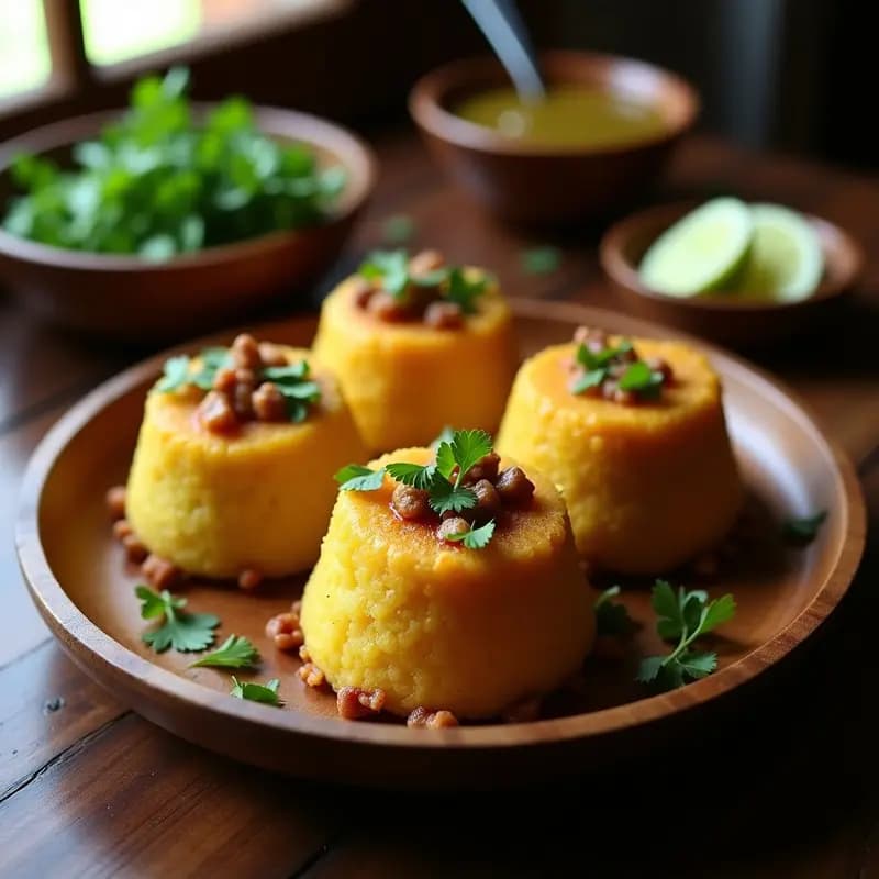 Mofongo Puertorriqueño con Chicharrón y Plátanos Verdes: Acompañante Crujiente y Sabroso