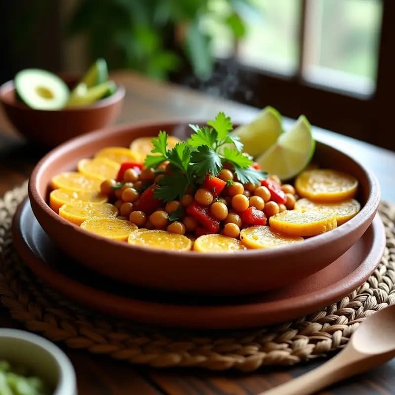 Mofongo Puertorriqueño con Garbanzos y Plátano Macho: Receta Vegana y Sin Gluten