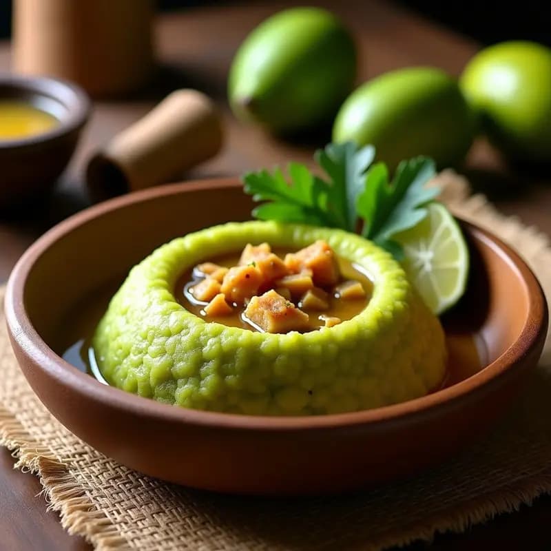 Mofongo con Garnacha y Plátanos Verdes: Receta Puertorriqueña Tradicional y Sin Lácteos