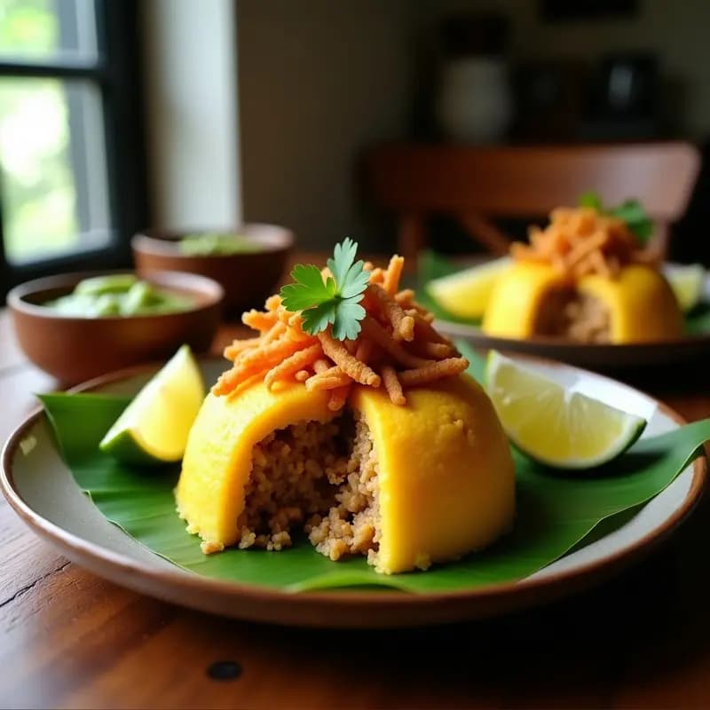 Mofongo de Ñame y Chicharrón de Jackfruit: Receta Puertorriqueña Vegana y Crujiente