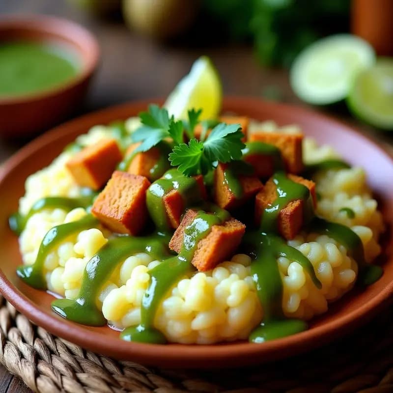 Mofongo de Ñame y Tempeh: Receta Puertorriqueña Vegana con Mojo Criollo