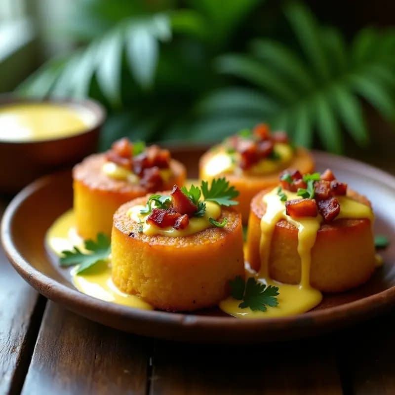 Mofongo de Plátano Verde y Bacon: Receta Puertorriqueña con Salsa de Ajo