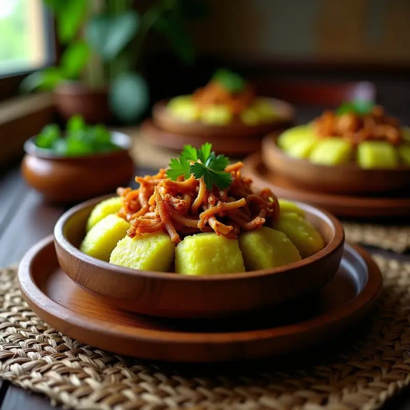 Mofongo Puerto Riqueño de Plátano Verde y Cerdo Desmenuzado: Receta Tradicional en 30 Minutos