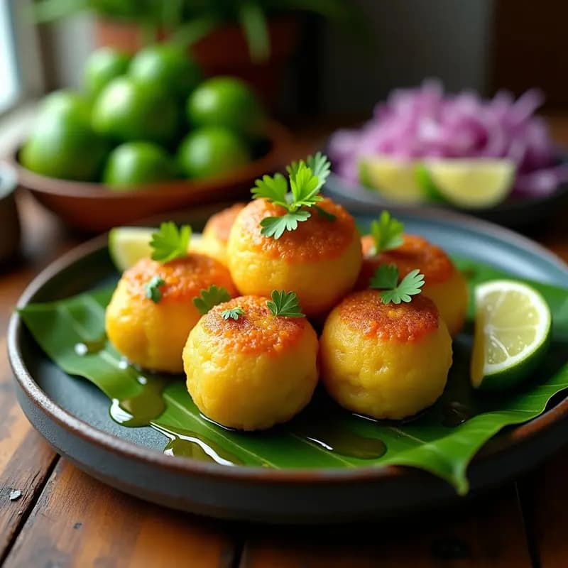 Mofongo Puertorriqueño con Plátano Verde y Coral de Camarones: Receta Tradicional en 30 Minutos