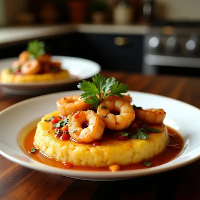 Mofongo Puertorriqueño con Camarones al Ajillo: Receta Latina Crujiente y Sabrosa