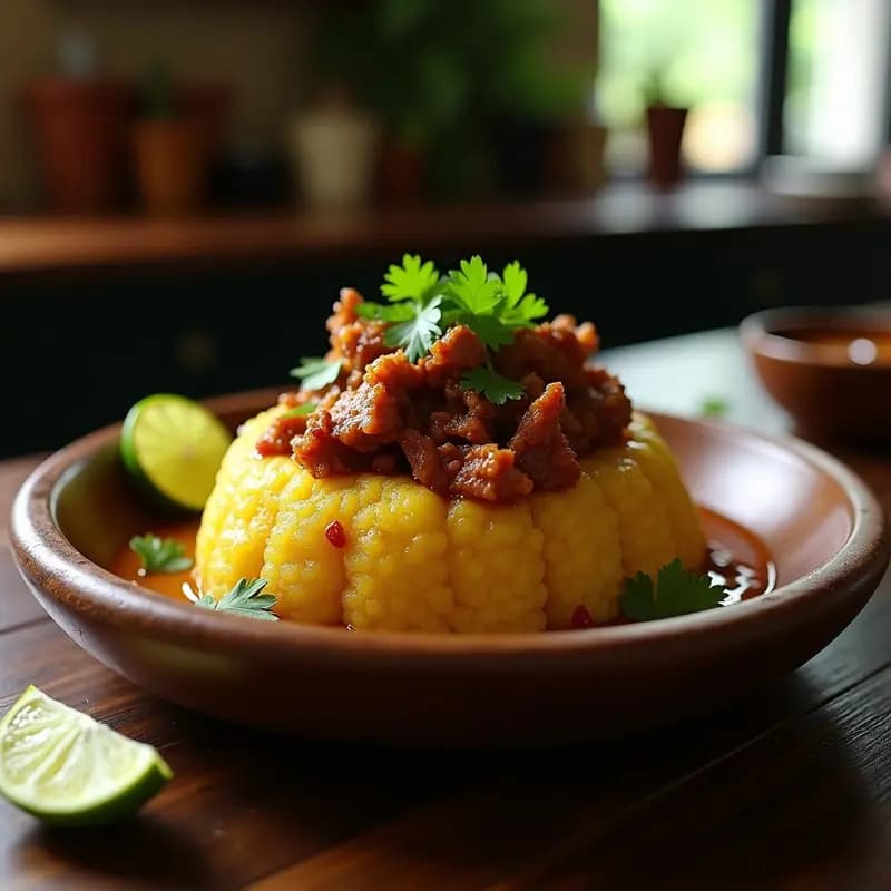 Mofongo Puertorriqueño con Plátano Macho y Cerdo: Receta en Mortero Alta en Carbohidratos