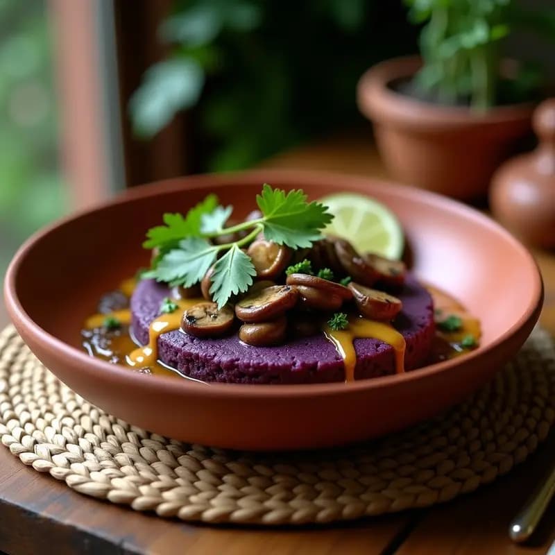 Mofongo de Yautía y Champiñones: Receta Puertorriqueña Vegana con Toque Umami