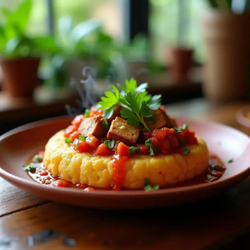 Mofongo de Yautía con Gamitana Ahumada: Receta Puertorriqueña en Airfryer
