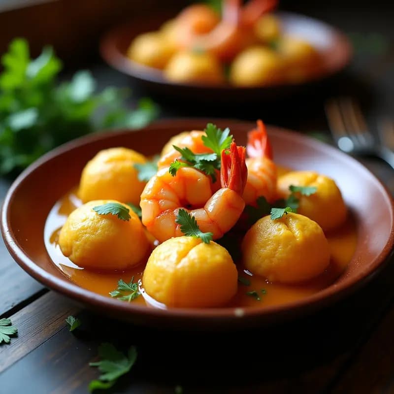 Mofongo de Yuca con Camarones al Ajillo: Receta Puerto Riqueña en Olla Exprés