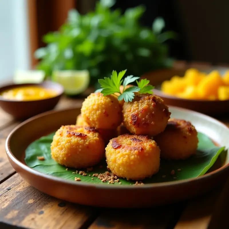 Mofongo de Yuca y Chicharrón de Hongos con Mojito de Mango: Receta Puertorriqueña Vegana