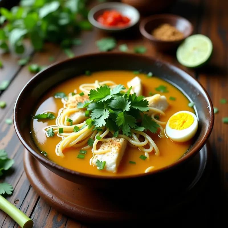 Mohinga de Myanmar: Sopa de Fideos y Pescado con Jengibre y Limón