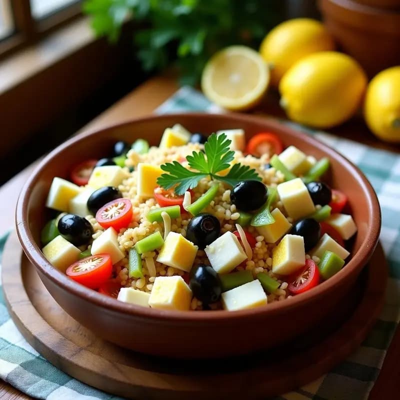 Mojete Murciano con Bacalao y Aceitunas: Ensalada Tradicional con Vinagreta de Limón