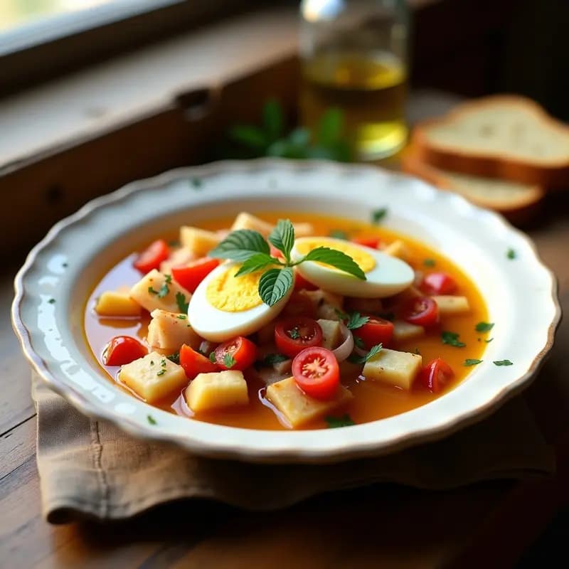 Mojete murciano con Bacalao y Ñora: Entrante Tradicional con Pimiento Seco y Ajo
