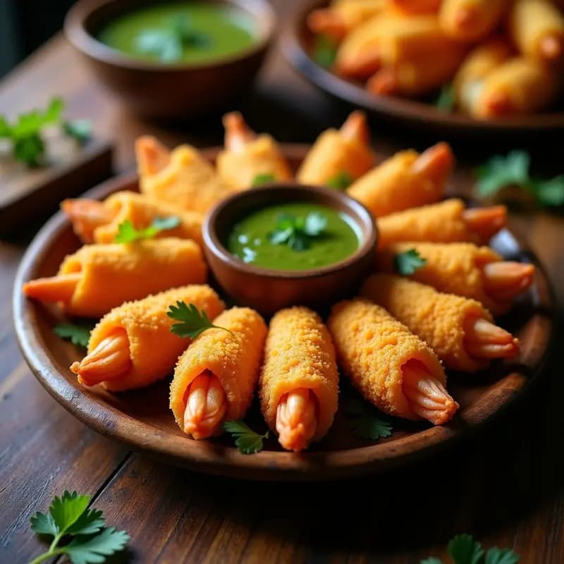 Moji de Yuca y Camarón: Aperitivo Afrobrasileño Crujiente y Picante