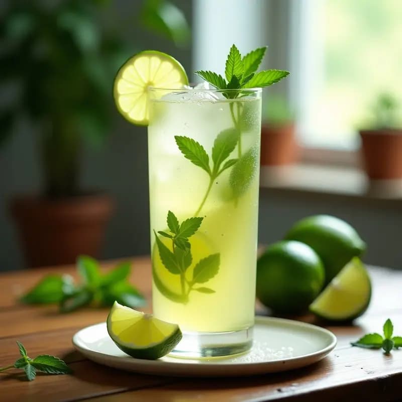 Mojito Cubano Sin Alcohol: Refresco de Limón, Menta y Soda para el Verano