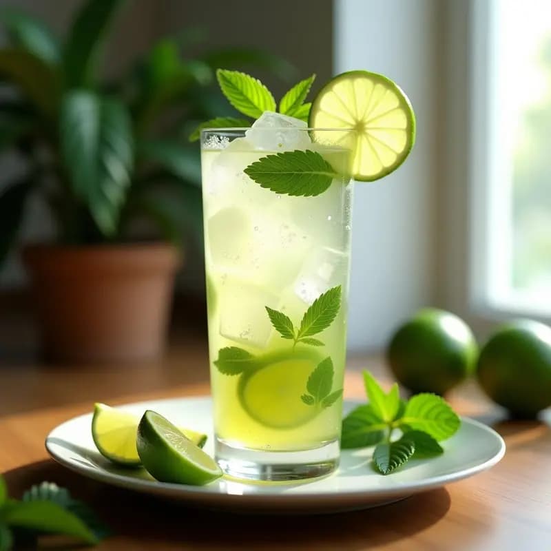Mojito Cubano sin Alcohol con Limón, Mentol y Soda: Bebida Refrescante en 3 Minutos