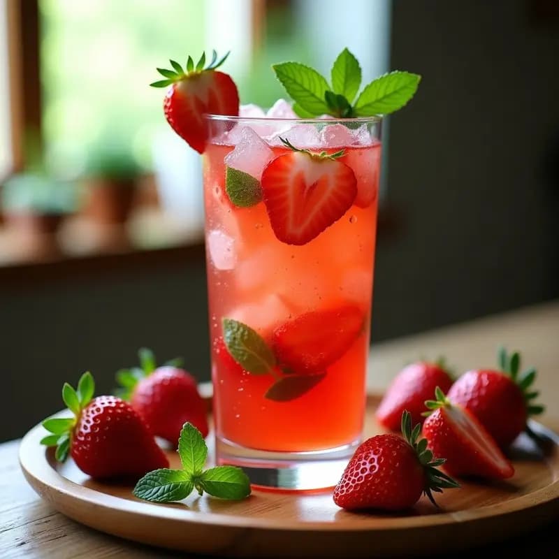 Mojito de fresas y menta: Versión española del clásico cóctel sin alcohol