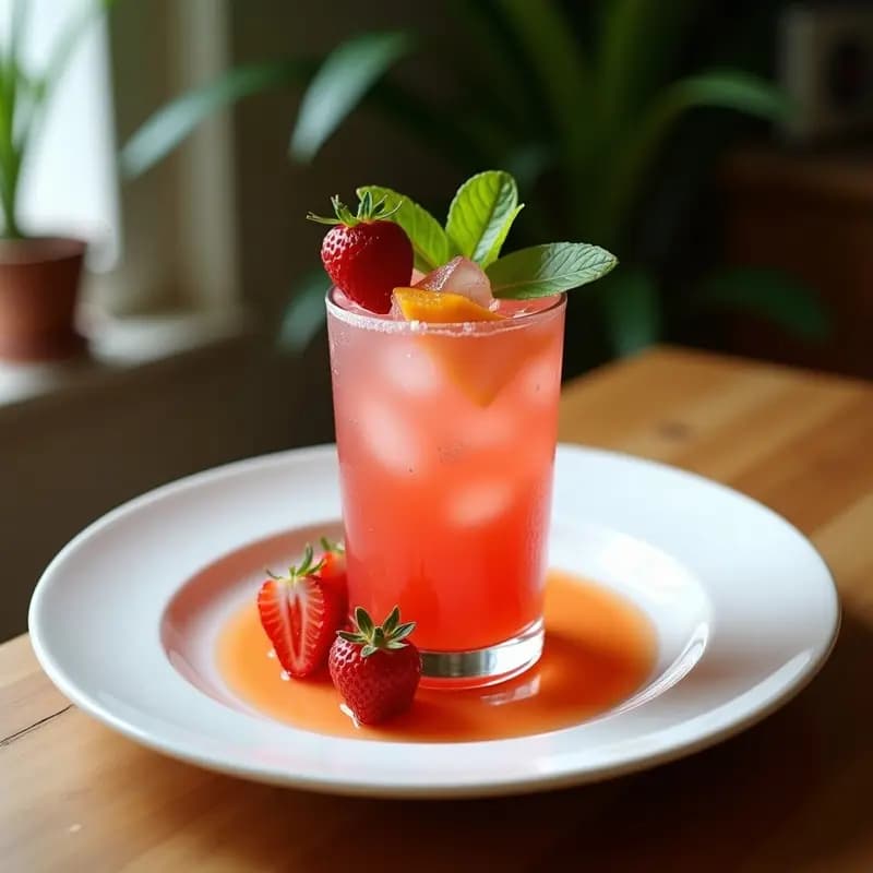 Mojito de Frutos del Bosque con Hielo de Flores Comestibles: Bebida Veraniega y Fotogénica