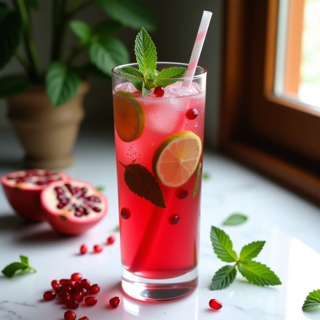 Mojito de Granada Sin Azúcar: Receta Refrescante y Detox en 5 Minutos