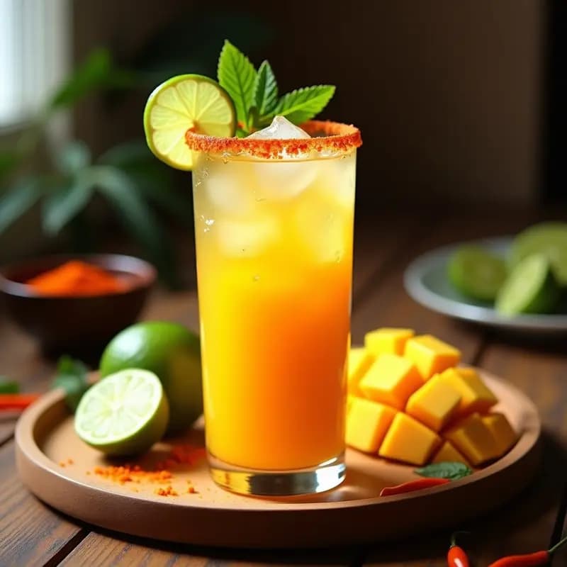 Mojito de Mango y Chile: Bebida Mexicana Sin Alcohol con Toque Picante