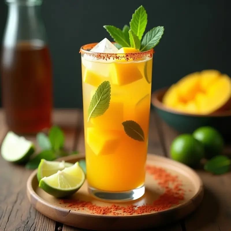 Mojito de Mango y Chili: Bebida refrescante con toques picantes sin azúcar