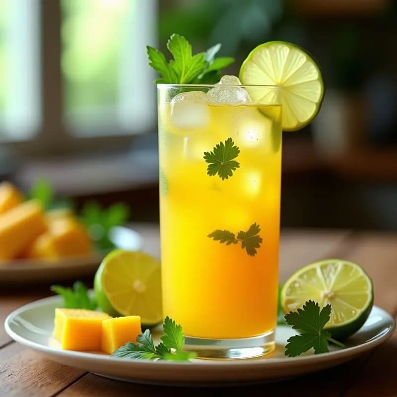 Mojito de Mango y Jengibre: Bebida Cubana Sin Alcohol Refrescante y Detox