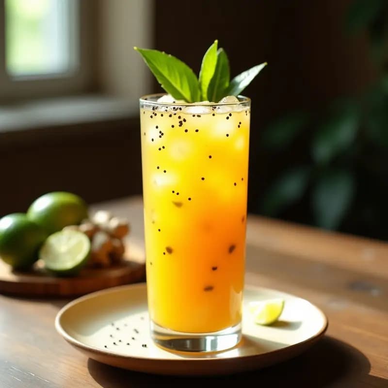 Mojito de Maracuyá y Hierbabuena: Cóctel Sin Alcohol Colombiano Refrescante y Tropical