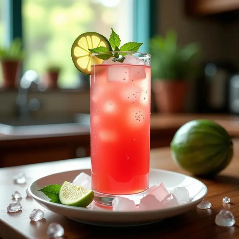 Mojito de Sandía y Menta sin Alcohol: Refresco Cubano Natural y Sin Azúcar