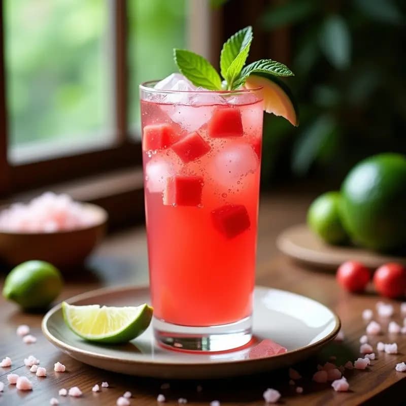 Mojito de Sandía y Mentolado: Bebida Cubana Refreshante Sin Alcohol y Detox