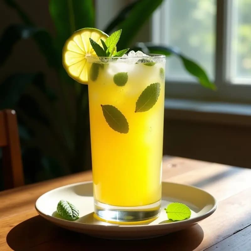 Mojito Sin Alcohol con Maracuyá y Hierbabuena: Cóctel Cubano Fresco y Sin Calorías