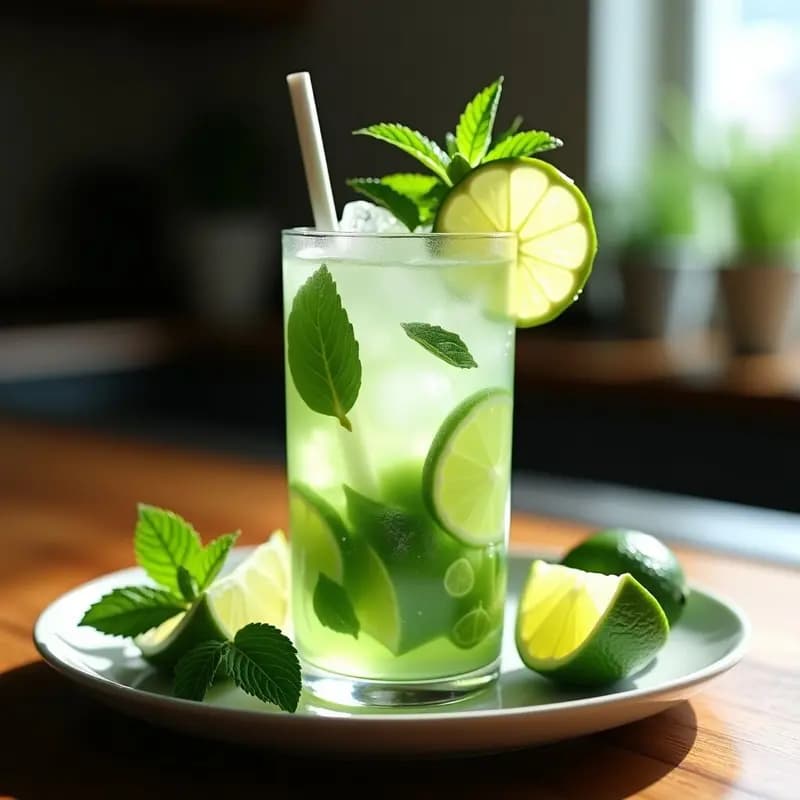 Mojito Sin Azúcar con Limón y Menta: Receta Fresca y Light en 5 Minutos