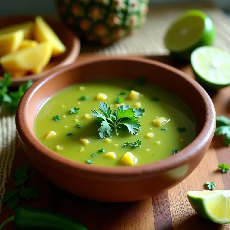 Mojo de Piña y Cilantro: Salsa Caribeña Sin Azúcar para Carnes y Pescados