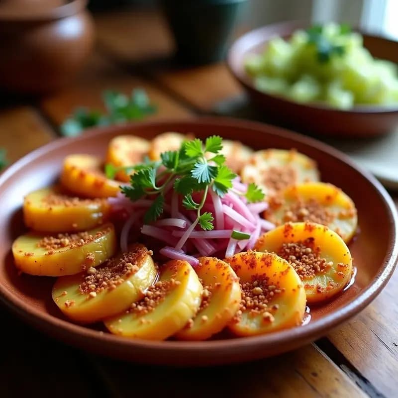 Mojo de Plátano Macho y Cacahuetes: Aperitivo Canario Vegano en Airfryer
