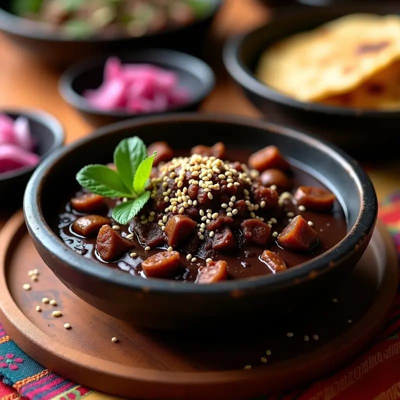 Mole Negro de Jackfruit: Receta Mexicana Vegana y Compleja con Chocolate y Chile