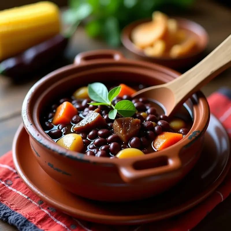 Mole de Olla con Frijoles Negros: Receta Mexicana Tradicional con Chile Pasilla