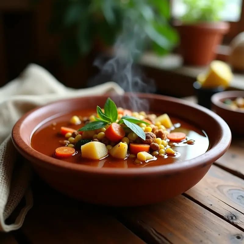 Mole de Olla con Jaca y Chile Pasilla: Receta Mexicana Vegana y Sin Lácteos