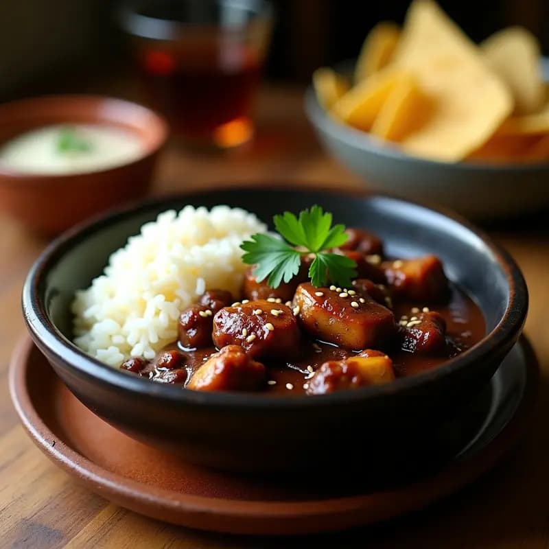 Mole Poblano con Pollo y Chocolate Amargo: Receta Mexicana Tradicional en 45 Minutos
