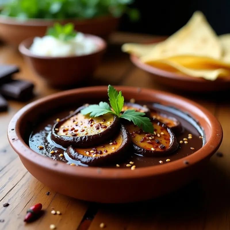 Mole Poblano Vegano de Champiñones y Chocolate: Receta Mexicana Gourmet Sin Lácteos