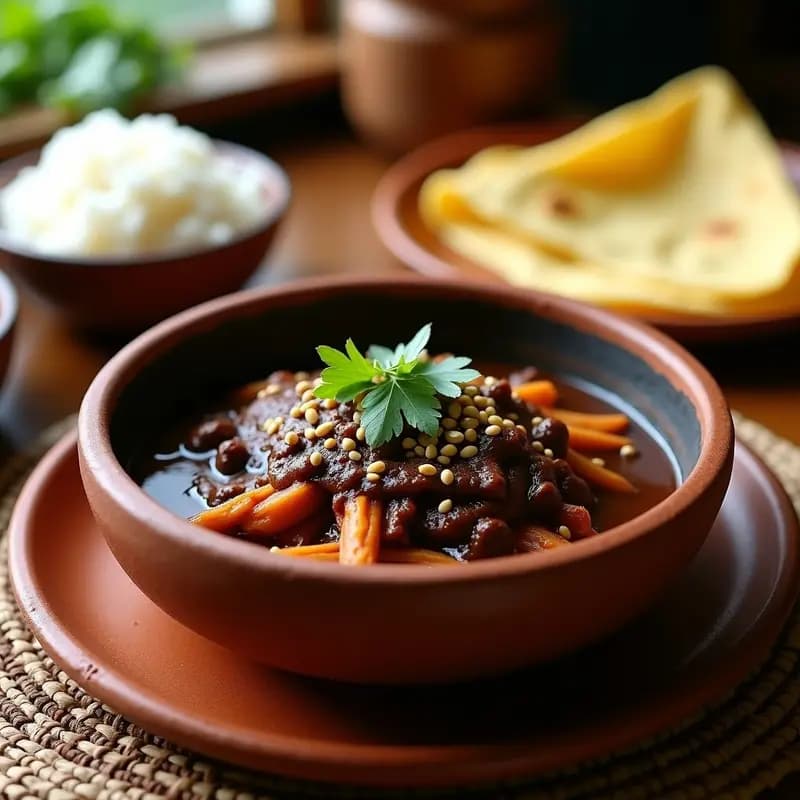 Mole Poblano Vegano con Jackfruit y Chocolate: Receta Mexicana en Olla Lenta