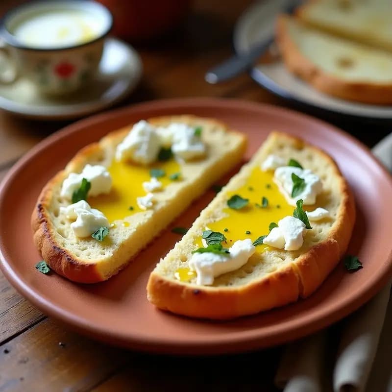 Mollete con Aceite, Ajo y Queso Fresco: Desayuno Andaluz Sin Horno