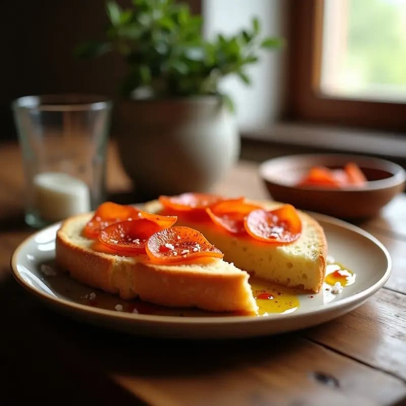 Mollete con Manteca Colorá y Aceite: Desayuno Cordobés Auténtico