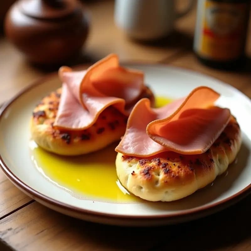 Molletes con Aceite y Jamón Serrano: Desayuno Andaluz Tradicional