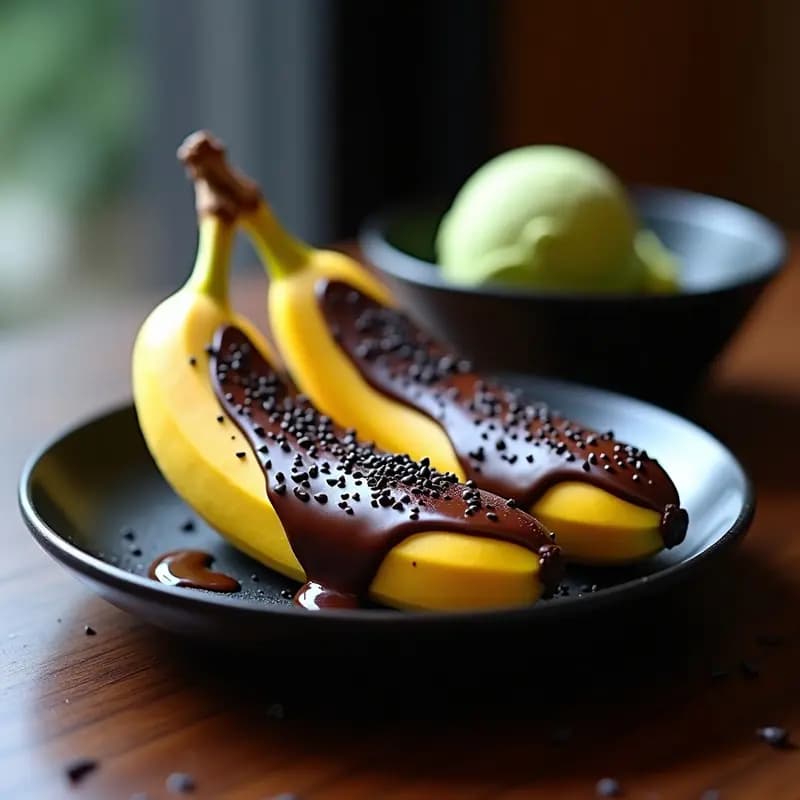 Mono Chocolate Banana: Postre Japonés Fácil y Sin Horno con Helado de Matcha
